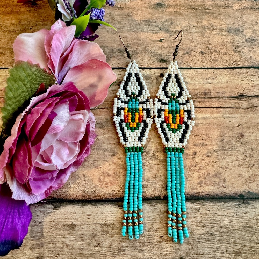 Beetles Beaded Earring